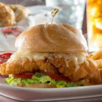 Moe's Lake Erie Fish Sandwich Combo Meal · Deep fried whiting fillet, lettuce, cheese, and tartar sauce on french roll served with frie...