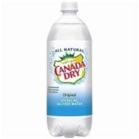Canada Dry original 1 liter · Sparkling seltzer water 0 calories 
1 liter 33.8 FL OZ (1 QT 1.8 FL OZ) 