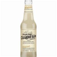Unfiltered Bruce coast Ginger ale · Made with fresh ginger & organic cane sugar 12 FL OZ manufactured in Brooklyn New York