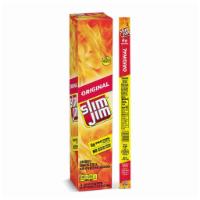 Slim Jim stick original · 6 g protein per steak no artificial flavors smoked snack stick made with beef pork and chick...