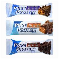 Pure protein bar · You just hit the trifecta with this high Pure Protein bar! this bar is packed with 20 grams ...