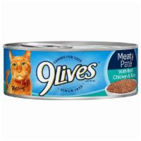 9 lives cat food  · Meaty pate with real chicken & tuna 