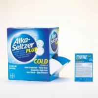 Alka-Seltzer plus 2 tablets  · Nasal congestion, runny nose, sore throat, headache and bodyaches, sinus pressure