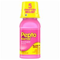 Pepto-Bismol liquid · 5 symptom relief nausea heartburn indigestion upset stomach diarrhea