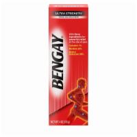 Bengay ultra strength · Topical analgesic cream with 3 ingredients for powerful relief at the site of pain 2oz