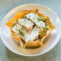 Buffalo Chicken Salad · Buffalo chicken tenders, field greens, bacon, red onions, peppers, tomatoes, bleu cheese cru...