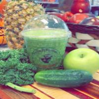 Green Passion Juice · Cucumber, kale, spinach and apple.