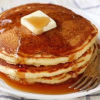 Pancakes Breakfast · Includes butter and syrup. 