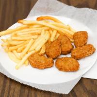 Chicken Nuggets Combo · Served with fries and soda.