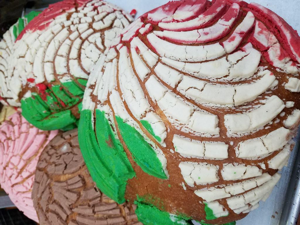 Conchas · Mexican sweet bread. Colors Vary daily