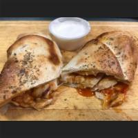Buffalo Chicken Roll · Grilled chicken breast,buffalo spicy sauce,mozarella cheese with side of dressing choice blu...