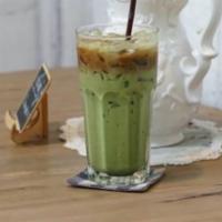 Iced Matcha Latte with Brown Sugar · 