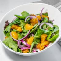 Beet Salad  · Golden beets, mandarin orange, red onion, mixed greens, citrus vinaigrette. 