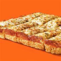 Italian Cheese Bread · 10 pieces of freshly baked bread with a crispy edge, covered with cheese and topped with Ita...