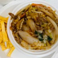 Beef Chow Mein · Shredded Vegetables W.White rice &fried noodles