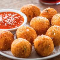 Arancini Bites · Now serving meat and cheese, and Spinach and Cheese(Vegetarian), one ounce Arancini Bites. P...