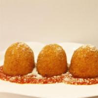 6-Pack of Small 4 oz. Arancini · Please indicate number of each arancini flavor in the Special Instructions.