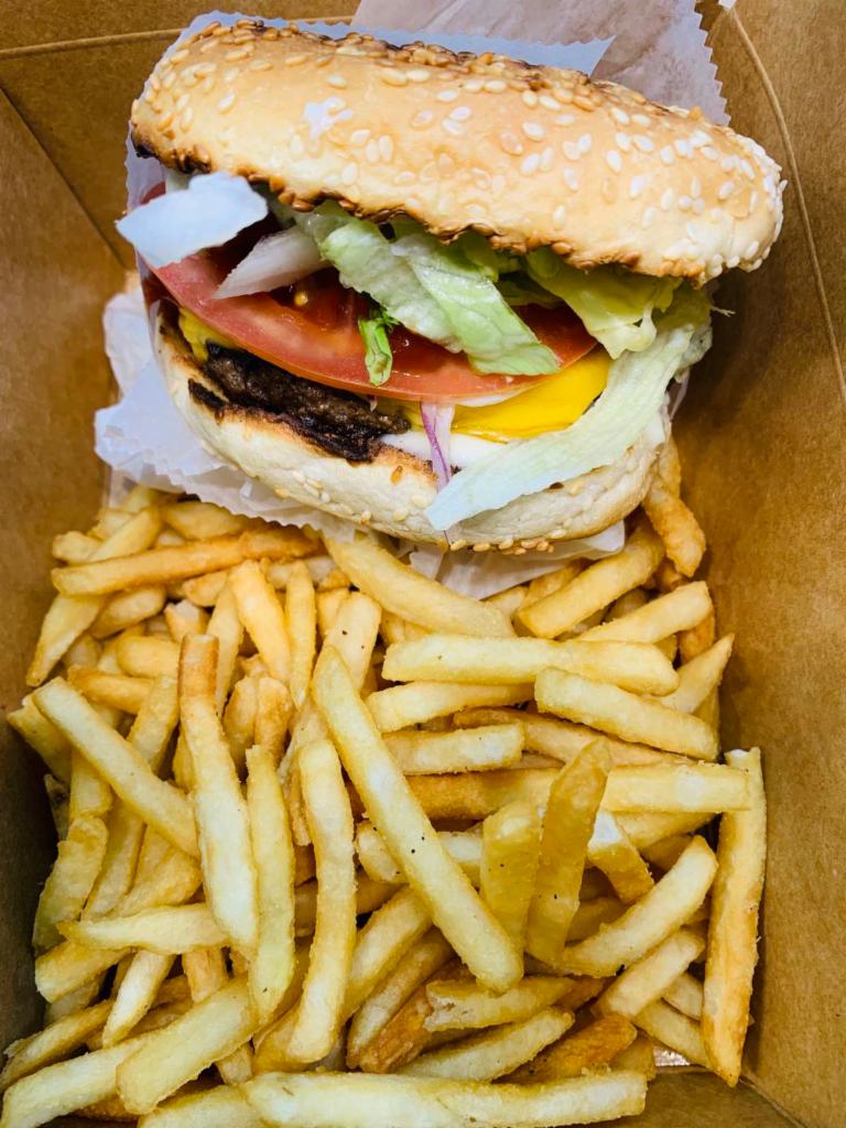 Cheeseburger Combo · Cheeseburger with fries.