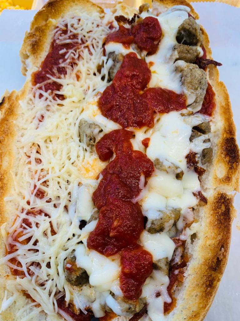 Meatball Parmesan · Meatball with melted cheese mozzarella cheese or provolone with perms cheese & sauce
