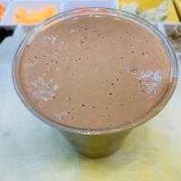 The Elvis Smoothie · Banana, peanut butter, chocolate protein and milk.