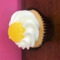 Lemon Drop Cupcake · Lemon-filled vanilla cake topped with lemon buttercream.