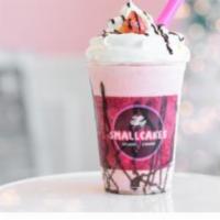 Strawberry Milk Shake · Hand crafted strawberry ice cream blended with whole milk topped with whipped cream.