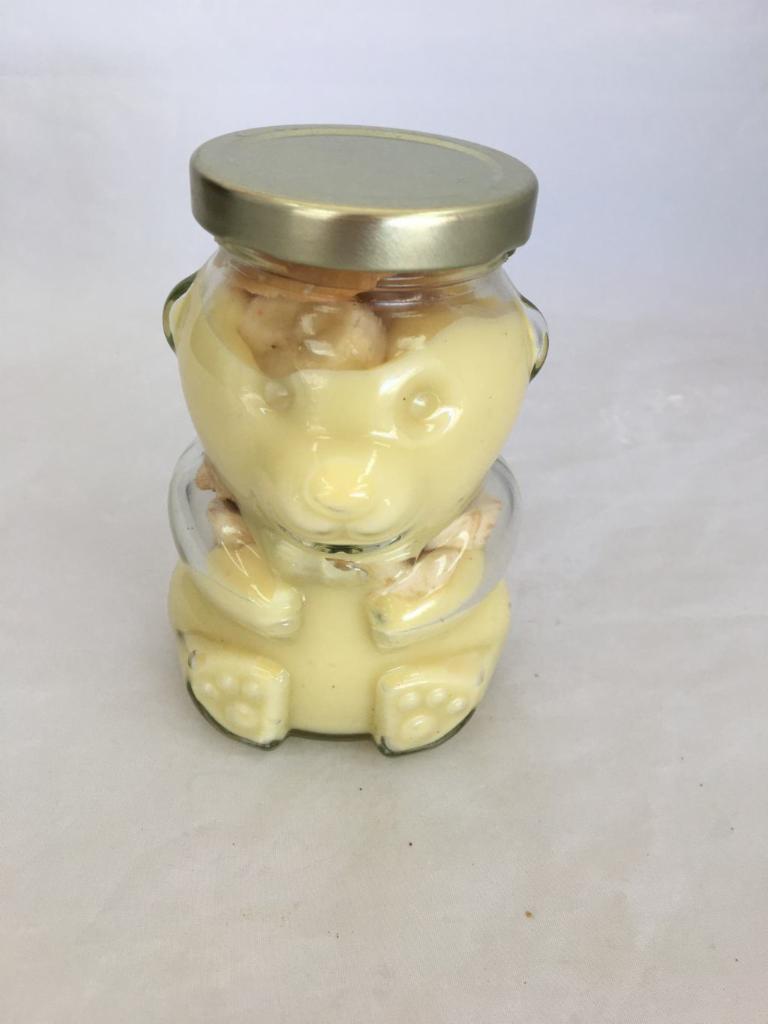 Banana Pudding in a Jar · Delicious creamy banana pudding layered with vanilla wafers and sliced banana. Served in a cute bear jar