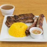 Pork Ribs · Spare ribs cooked over the charcoal grill

Half order brings 4 ribs
Full order brings 8 ribs