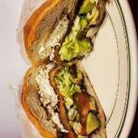 Torta De Chorizo Con Huevo · Sausage with egg sandwich. Served with beans, lettuce, tomatoes, jalapenos, avocado and mayo...