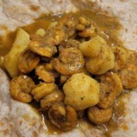 Curry Shrimp Meal · Curry seasoned dish.