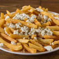 Greek Fries · Feta cheese and oregano.
