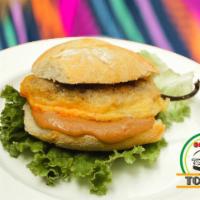 Chile Relleno Torta · Stuff pepper: the filling is a blend of rice, black beans, corn, tomatoes and cheese. The fi...