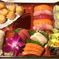 Sushi and Sashimi Dinner Bento Box · 