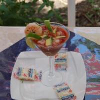 Shrimp Cocktail · Coctel de camron.