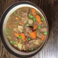Beef Stew · (Beef Chuck,  Potato, Carrot, Peas, Flour, Onion, Beef Broth, Red Cooking Wine, Olive Oil)