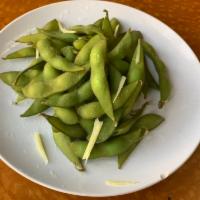 14. Edamame · Fresh soy beans steamed in their pods and sprinkled with sea salt.