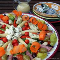 Antipasto Salad · Served with homemade garlic knots and dressing.