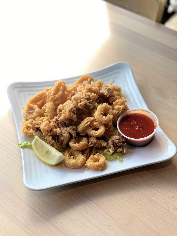 Fried Calamari · squid dusted with flour and pan fried to a golden brown
