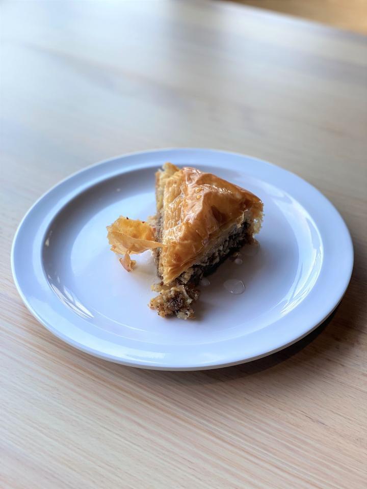 Baklava · pastry made of layers of phyllo dough filled with chopped walnuts and honey