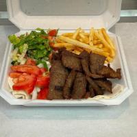 Gyros  · Sliced mixed of beef and lamb combo with onions, tomatoes, lettuce, and tzatziki sauce. 