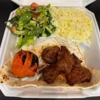 Beef Kabob Plate  · Chunks of tender beef medallion marinated and grilled.