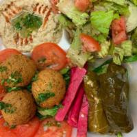 Vegetarian Combo  · All vegetables, choice of hummus or baba ghanoush, and choice of sauce. 