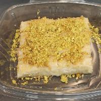 Baklava  · Filo dough rolled with mixture of chopped nuts and sweetened with sugar sauce. 