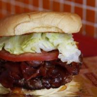 BBQ Bacon Style Burger · BBQ sauce, applewood smoked bacon, lettuce and tomato.
