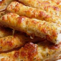 6 Cheesey Bread Sticks · 