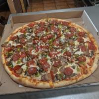 Ace's Special Pie · Peppers, onion, mushroom, sausage and pepperoni.