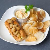 Fried Scallops & Chips · 5 pieces of scallop.