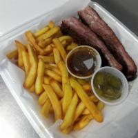 BBQ Plate with 1 Meat · 1 meat of choice.
Meat choices:
Brisket, sausage, pulled pork, pork ribs and chicken (no pul...