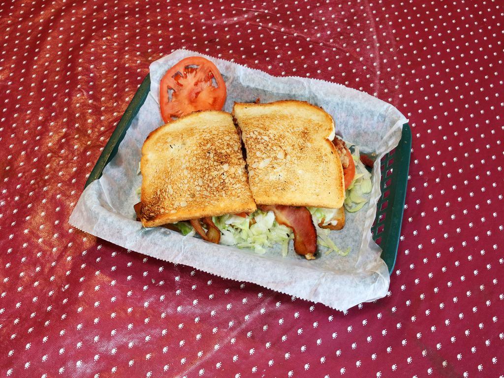 BLT Sandwich · toasted italian bread, mayo, lettuce, tomato, bacon