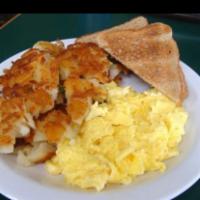 2 Eggs Any Style · Served with home fries and toast.